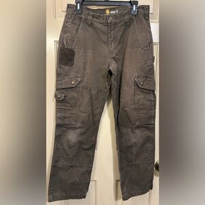 Carhartt Men's Dark Brown Utility Carpenter Cargo Pants